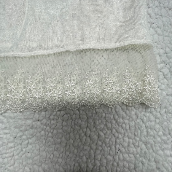 Women’s  XL/TG Conrad C Lace trim White Top - Picture 5 of 14